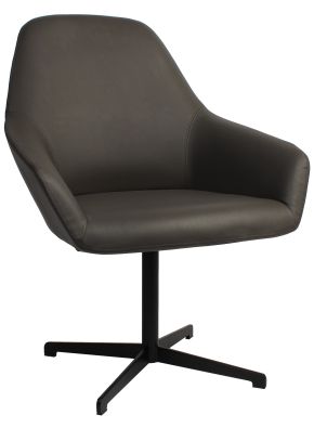 Bronte Vinyl Black Blade Tub Chair